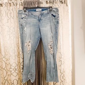 Torrid crop boyfriend jean